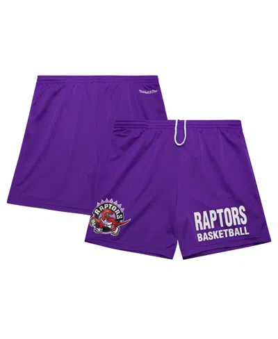 MITCHELL & NESS MEN'S PURPLE TORONTO RAPTORS HARDWOOD CLASSICS GAMEDAY MESH SHORTS