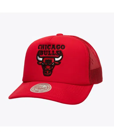 MITCHELL & NESS MEN'S RED CHICAGO BULLS CORE EVERGREEN OTC TRUCKER ADJUSTABLE HAT
