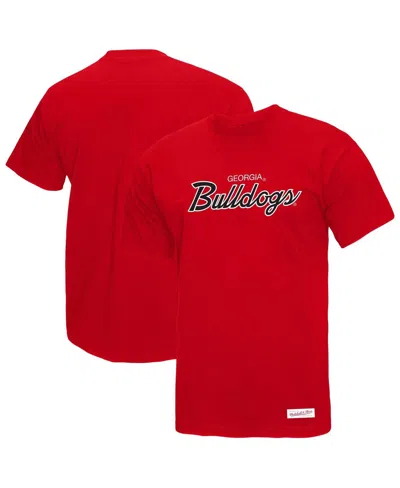 MITCHELL & NESS MEN'S RED GEORGIA BULLDOGS ELITE SCRIPT T-SHIRT