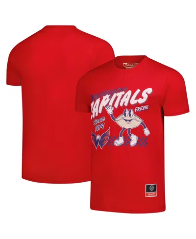 MITCHELL & NESS MEN'S RED WASHINGTON CAPITALS LOCAL FOOD T-SHIRT