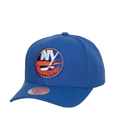 MITCHELL & NESS MEN'S ROYAL NEW YORK ISLANDERS CORE TEAM GROUND PRO ADJUSTABLE HAT
