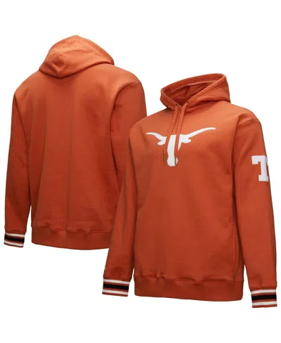 MITCHELL & NESS MEN'S TEXAS ORANGE TEXAS LONGHORNS CHAINSTITCH FLEECE PULLOVER HOODIE