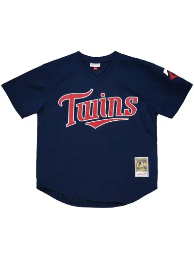 MITCHELL & NESS "MLB MINNESOTA TWINS 2002 DAVID ORTIZ" AUTHENTIC BP PULLOVER JERSEY T-SHIRT