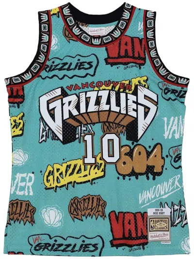 MITCHELL & NESS "NBA GRIZZLIES 1998 MIKE BIBBY" SLAP STICKER SWINGMAN JERSEY VEST TOP