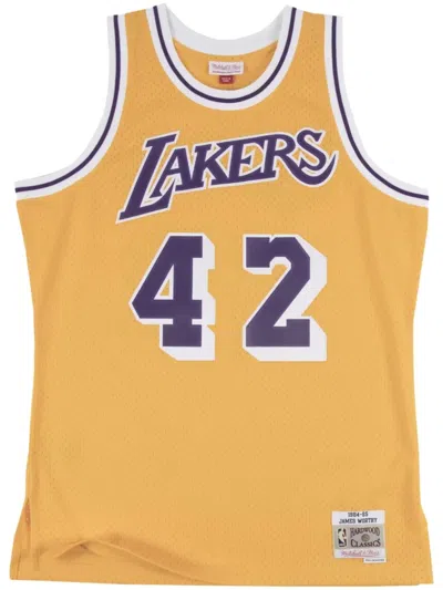 MITCHELL & NESS "NBA LA LAKERS 84-85 JAMES WORTHY" SWINGMAN JERSEY VEST TOP