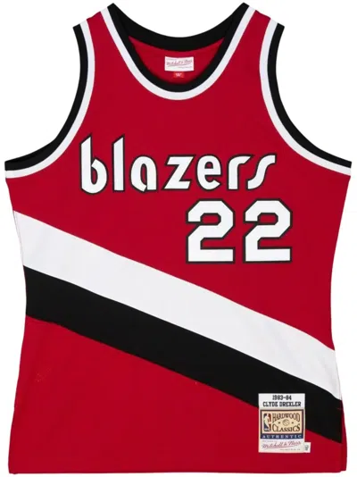 MITCHELL & NESS "NBA PORTLAND TRAIL BLAZERS 83 CLYDE DREXLER" BASKETBALL JERSEY