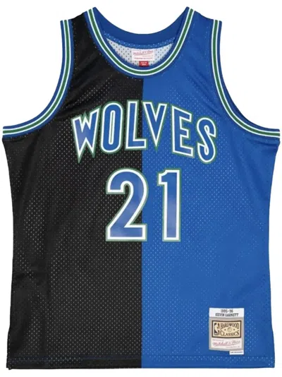 MITCHELL & NESS "NBA TIMBERWOLVES 1995 KEVIN GARNETT" SPLIT SWINGMAN BASKETBALL JERSEY