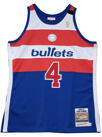 MITCHELL & NESS "NBA WASHINGTON BULLETS 96-97 CHRIS WEBBER" AUTHENTIC JERSEY VEST TOP