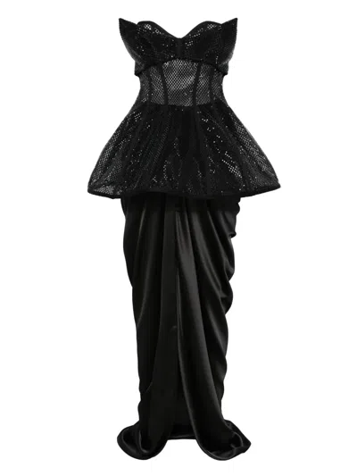 MITILIANE COUTURE CRYSTAL-EMBELLISHED CORSET AND MAXI SKIRT SET