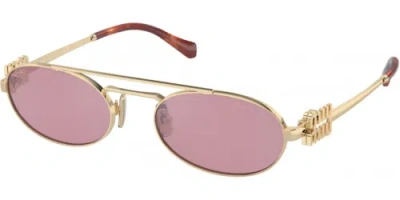 MIU MIU MIU MIU 0MU54ZS-53ZVN50D OVAL GOLD