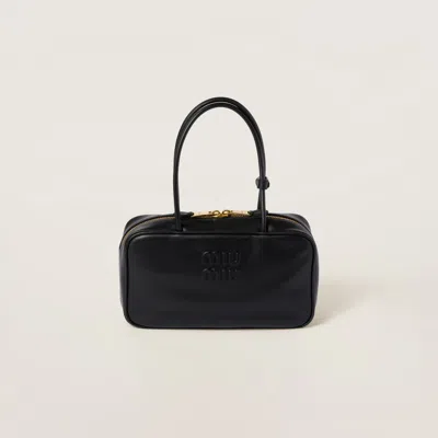MIU MIU BEAU LEATHER TOP-HANDLE BAG
