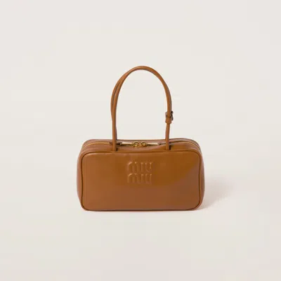 MIU MIU BEAU LEATHER TOP-HANDLE BAG