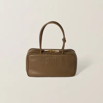 MIU MIU BEAU LEATHER TOP-HANDLE BAG