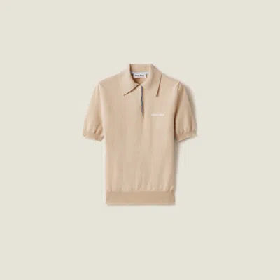 MIU MIU CASHMERE POLO SWEATER