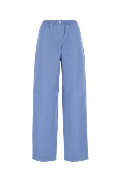 MIU MIU CERULEAN BLUE POPLIN PYJAMA PANT