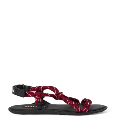 MIU MIU CORD RIVIÈRE SANDALS