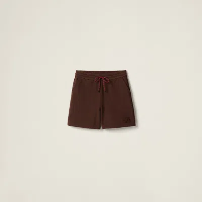 MIU MIU COTTON FLEECE SHORTS