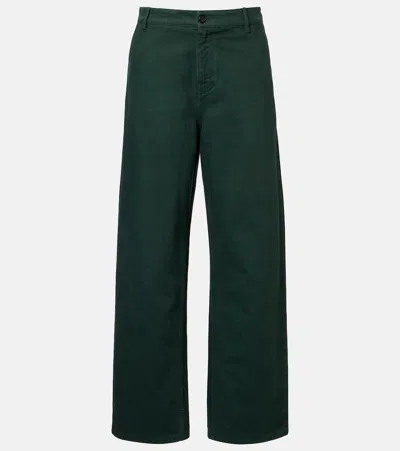 MIU MIU COTTON GABARDINE STRAIGHT PANTS