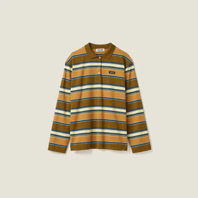 MIU MIU COTTON JERSEY POLO SHIRT