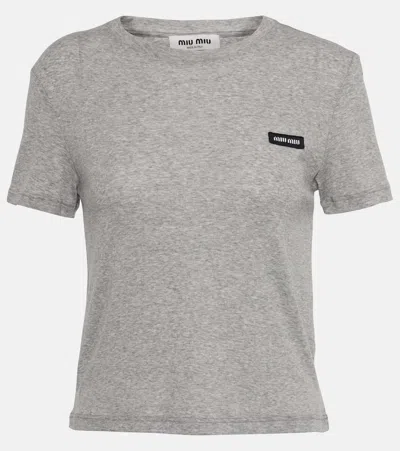 MIU MIU COTTON JERSEY T-SHIRT