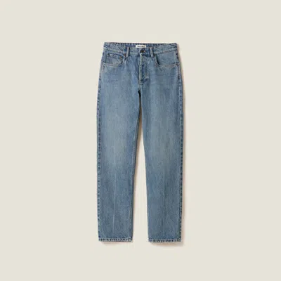 MIU MIU DENIM AND POPLIN FIVE-POCKET JEANS