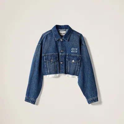 MIU MIU DENIM BLOUSON JACKET
