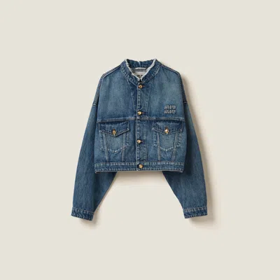 MIU MIU DENIM BLOUSON JACKET