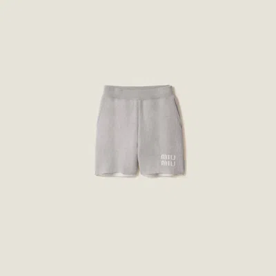 MIU MIU DOUBLE CASHMERE SHORTS