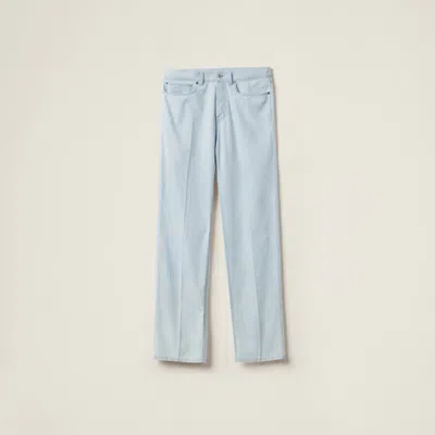 MIU MIU FIVE-POCKET CHAMBRAY DENIM JEANS
