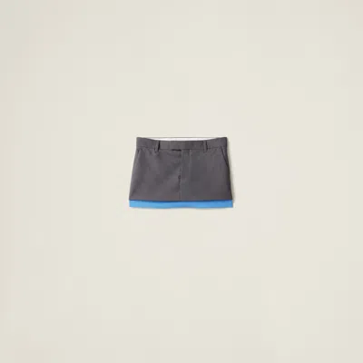 MIU MIU GABARDINE MINISKIRT