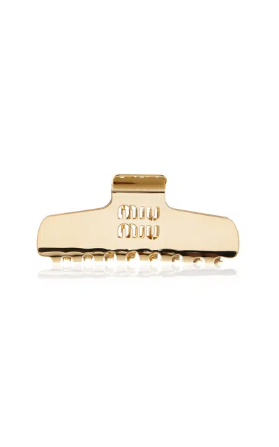 MIU MIU MIU MIU GOLD HAIR CLIP