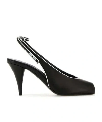 MIU MIU MIU MIU HIGH-HEELED SLINGBACK SANDALS