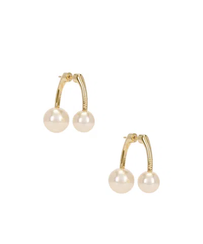 MIU MIU FAUX DOUBLE-PEARL EARRINGS