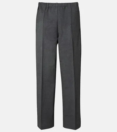 MIU MIU KNITTED STRIPED STRAIGHT PANTS