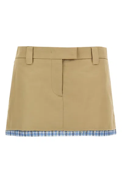 MIU MIU LAYERED MINI SKIRT