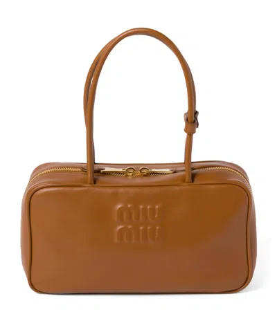MIU MIU LEATHER BEAU TOP-HANDLE BAG