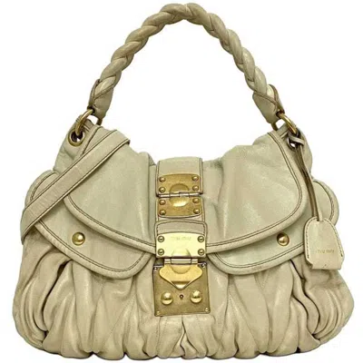 MIU MIU LEATHER HANDBAG (PRE-OWNED)