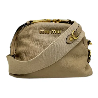 MIU MIU LEATHER SHOULDER BAG (PRE-OWNED)