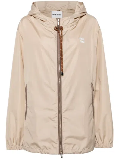 MIU MIU LIGHTWEIGHT HOODED JACKET
