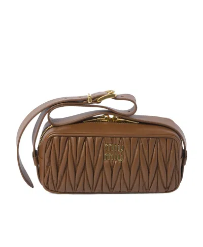 MIU MIU MATELASSÉ NAPPA LEATHER SHOULDER BAG