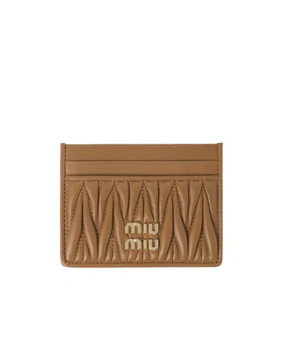 MIU MIU MIU MIU LOGO-LETTERING CARDHOLDER