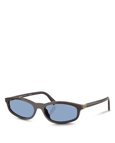 MIU MIU MIU REGARDE OVAL SUNGLASSES, 54MM