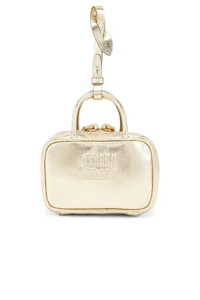 MIU MIU NAPPA LAMINATA CONTENITORI BAG CHARM