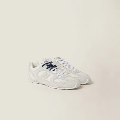 MIU MIU NEW BALANCE X MIU MIU 530 SL SUEDE AND MESH SNEAKERS