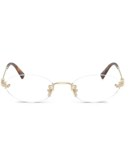 MIU MIU OVAL-FRAME GLASSES