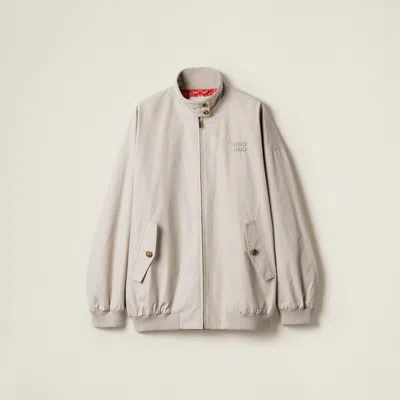 MIU MIU PANAMA COTTON BLOUSON JACKET
