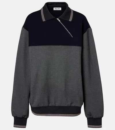 MIU MIU COLORBLOCKED SWEATSHIRT