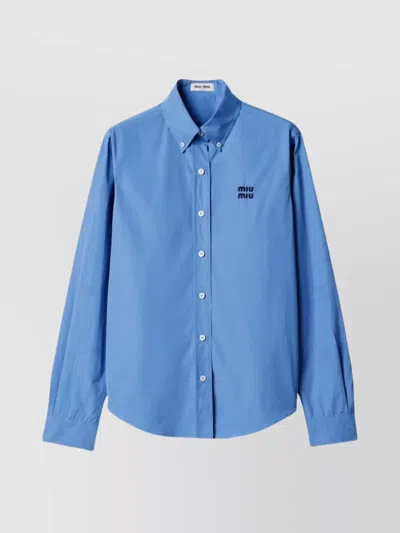 MIU MIU POPLIN SHIRT LONG SLEEVES