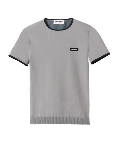 MIU MIU TECHNICAL YARN CREW-NECK SWEATER