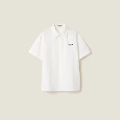 MIU MIU SLUBBED POPLIN SHIRT